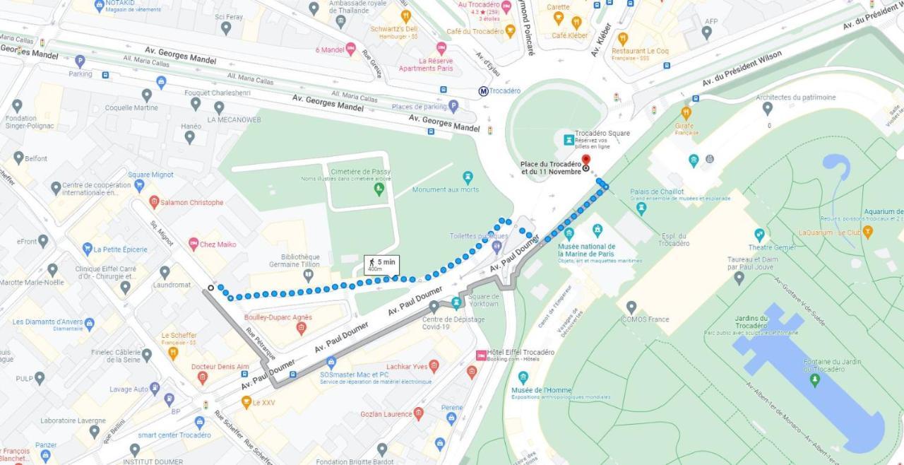 T2 Trocadero Tour Eiffel Lägenhet Paris Exteriör bild