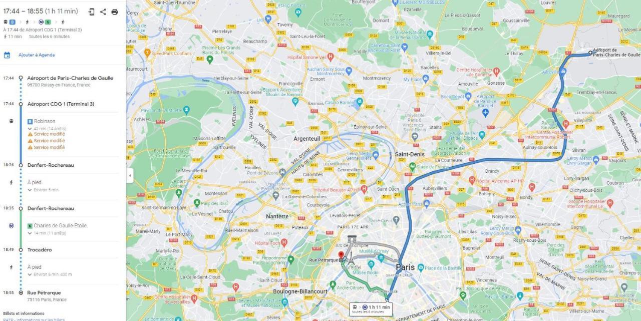 T2 Trocadero Tour Eiffel Lägenhet Paris Exteriör bild