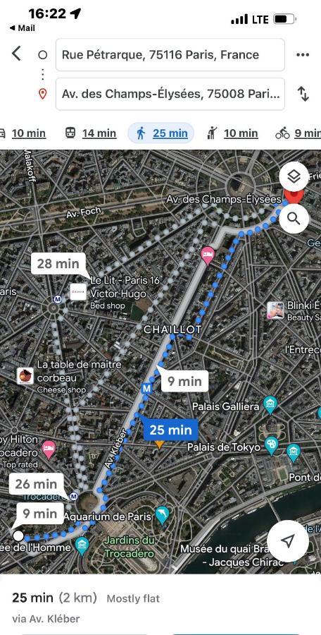 T2 Trocadero Tour Eiffel Lägenhet Paris Exteriör bild